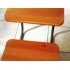 Industrieel vintage/retro schoolbankje met stoel